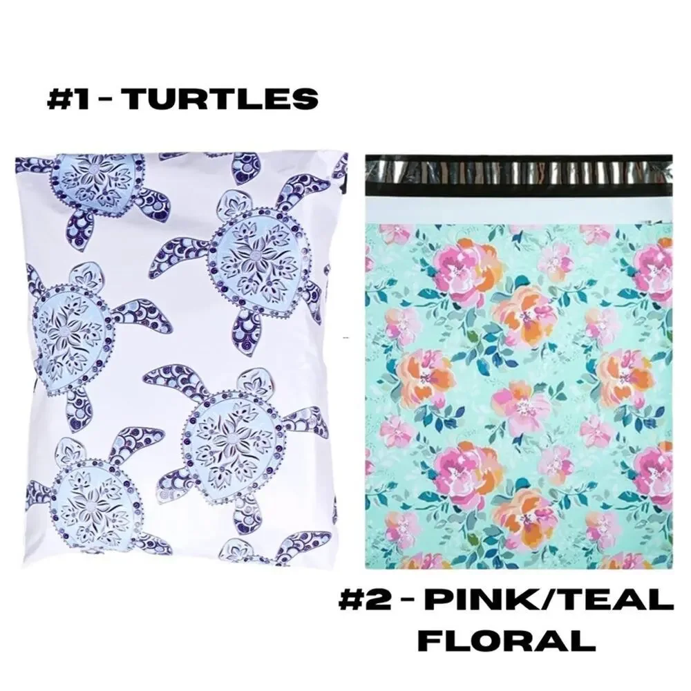 40 Colorful Poly Mailers Pack ~ Choose Your Prints